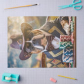 Papier Mousseline Colonel Bluff a Lot, Bulldog Jouant au Poker (Artisanat)