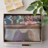 Papier Mousseline Colonel Bluff a Lot, Bulldog Jouant au Poker (Cadeau)