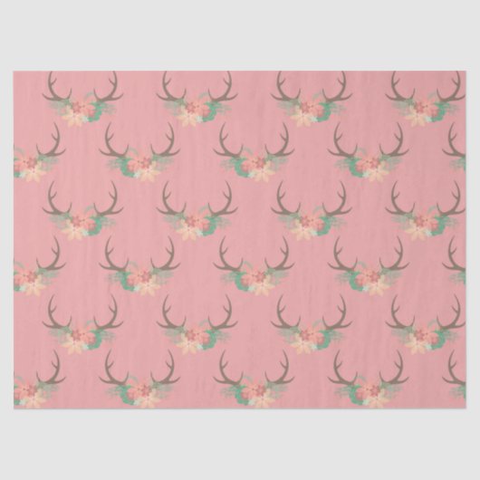 Papier Mousseline Colonnes de corail et découpage de fleurs (Recto)