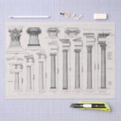 Papier Mousseline Colonnes romaines antiques Dessin architectural (Artisanat)