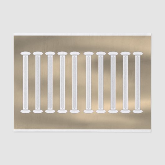 Papier Mousseline Colonnes Romaines Architecturales  (Recto)