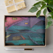 PAPIER MOUSSELINE COLORÉ FAIRY VILLAGE DÉCOUPAGE TISSUE PAPIER (Cadeau)