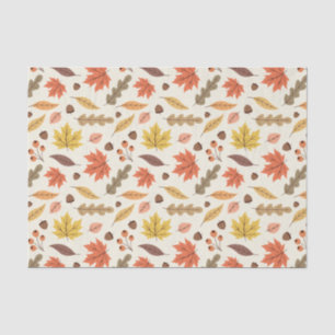 Papier Mousseline Coloré Feuille d'automne Motif