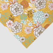 Papier Mousseline Coloré Fleurs d'automne Motif Papier Tissu (Détail)
