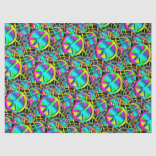 Papier Mousseline Coloré PEACE motif sans faille + vos idées