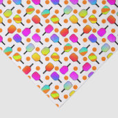 Papier Mousseline Coloré, Pickleball Paddles, Orange Pickleballs (Détail)