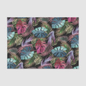 Papier Mousseline Coloré Tropical Foliage Motif botanique (Recto)