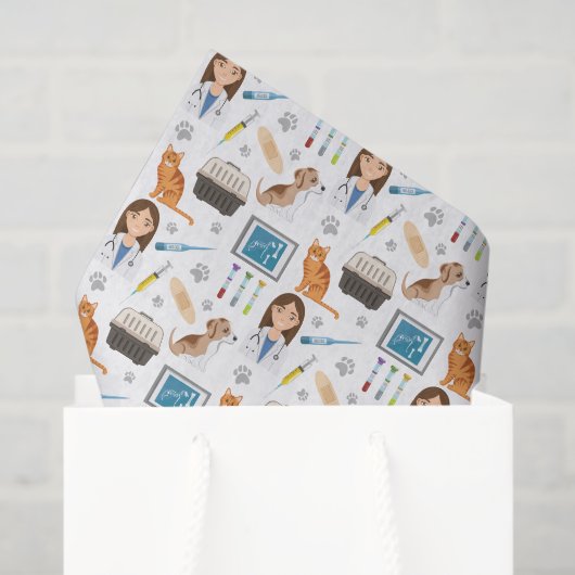 Papier Mousseline Coloré vétérinaire Médicale médecin vétérinaire Ve (Sac cadeau)