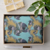 Papier Mousseline Coloré Vibrant Exotic Tropical Parrots Motif (Cadeau)