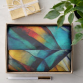 Papier Mousseline Coloré Vitrage Mosaïque Abstraction (Cadeau)