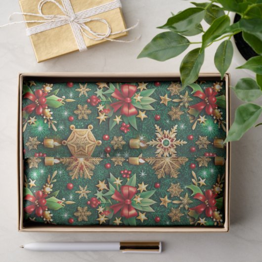 Papier Mousseline Colorful Christmas Vibe Festive Pattern (Cadeau)