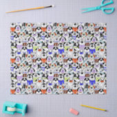 Papier Mousseline Colorful Dog Crowd Pattern (Artisanat)