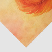 Papier Mousseline Colorful Feather Heart Watercolor Art (Détail)