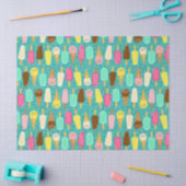 Papier Mousseline Colorful Ice Cream Pattern Summer  (Artisanat)