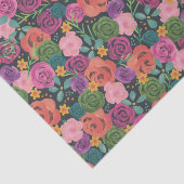 Papier Mousseline Colorful Rose Floral Flower collage (Détail)