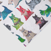 Papier Mousseline Colorful Scotties (Détail)