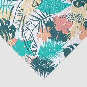 Papier Mousseline Colorful tropical feuille collage motif (Détail)