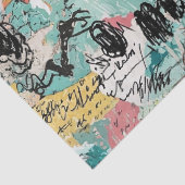 Papier Mousseline Colorful Urban Graffiti Pattern (2) (Détail)