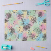 Papier Mousseline Colorful Urban Graffiti Pattern (4) (Artisanat)