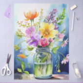 Papier Mousseline Colourful Flower Tissue Paper (Artisanat)