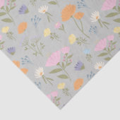 Papier Mousseline Colourful meadow on grey (Détail)