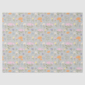 Papier Mousseline Colourful meadow on grey (Recto)