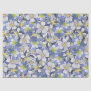 Papier Mousseline Columbines Motif sans âme