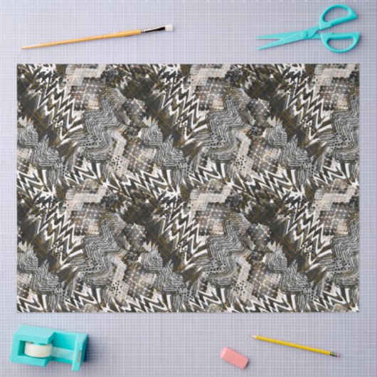 Papier Mousseline Combiné, ethnique, africain. (Artisanat)