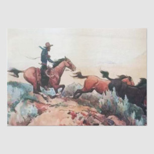 Papier Mousseline « Come A-Runnin » Art occidental par Maynard Dixon