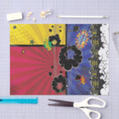 Papier Mousseline Comic Book Pop Art Anniversaire Fête Coloré (Artisanat)