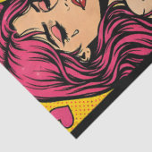 Papier Mousseline Comic Pop Art Decoupage Paper Love Strength Hope  (Détail)