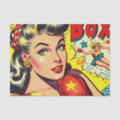 Papier Mousseline Comics pour filles de boxe rétro (Recto)