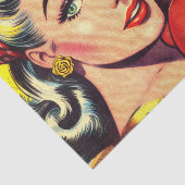 Papier Mousseline Comics pour filles de boxe rétro (Détail)