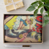 Papier Mousseline Comics pour filles de boxe rétro (Cadeau)