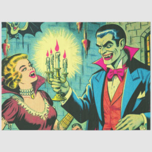 Papier Mousseline Comics vintages Vampire Horror