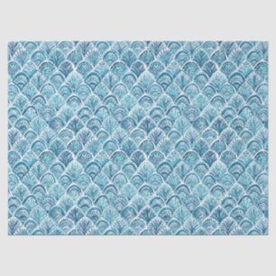 Papier Mousseline COMME un motif nautique d'échelles de poissons de