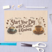 Papier Mousseline Commencez votre journée avec un devis de café et d (Artisanat)