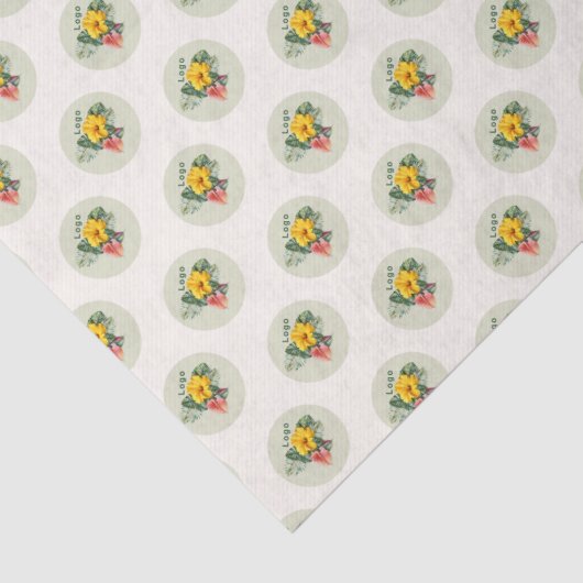 Papier Mousseline Company Logo Template Pattern Ecru (Détail)