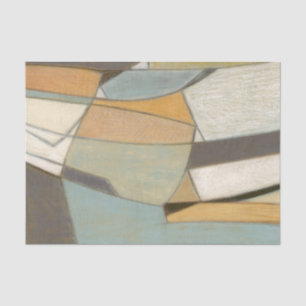 Papier Mousseline Composition abstraite avec des couleurs amorties