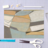 Papier Mousseline Composition abstraite avec des couleurs amorties (Artisanat)