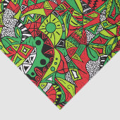 Papier Mousseline Composition Abstraite de couleur psychédélique (Détail)