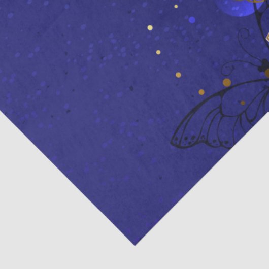 Papier Mousseline Composition avec les papillons Sapphire (Détail)