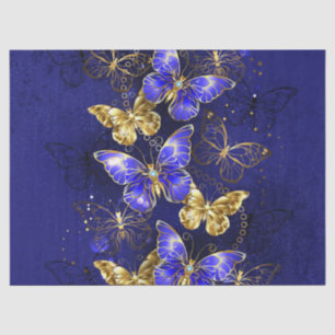 Papier Mousseline Composition avec papillons Sapphire