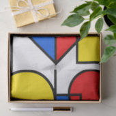 Papier Mousseline Composition de couleurs primaires de Mondrian (Cadeau)