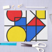 Papier Mousseline Composition de couleurs primaires de Mondrian (Artisanat)