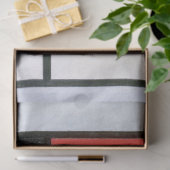 Papier Mousseline Composition Rouge, Jaune, Bleu, Noir, Mondrique (Cadeau)