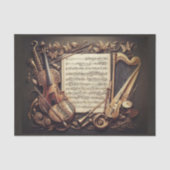 Papier Mousseline Concept fictif d'ensemble d'instruments de musique (Recto)
