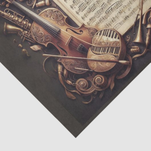 Papier Mousseline Concept fictif d'instruments de musique (Détail)