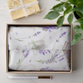 Papier Mousseline Conception 1 d'une série d'aquarelles de lavande (Cadeau)