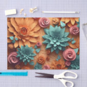 Papier Mousseline Conception 3D série de fleurs 6 (Artisanat)